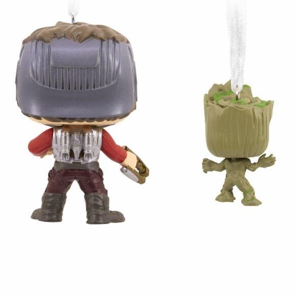 Hallmark Marvel Starlord and Groot Funko POP Ornaments Set of 2 NWT - Picture 3 of 6